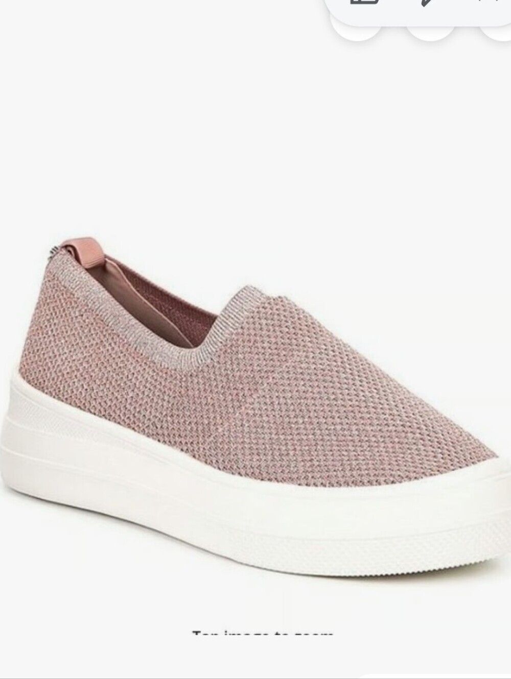 Carvela Womens Platform Slip On Sneakers Pink Shimmer Size 9.5 Comfort Walking